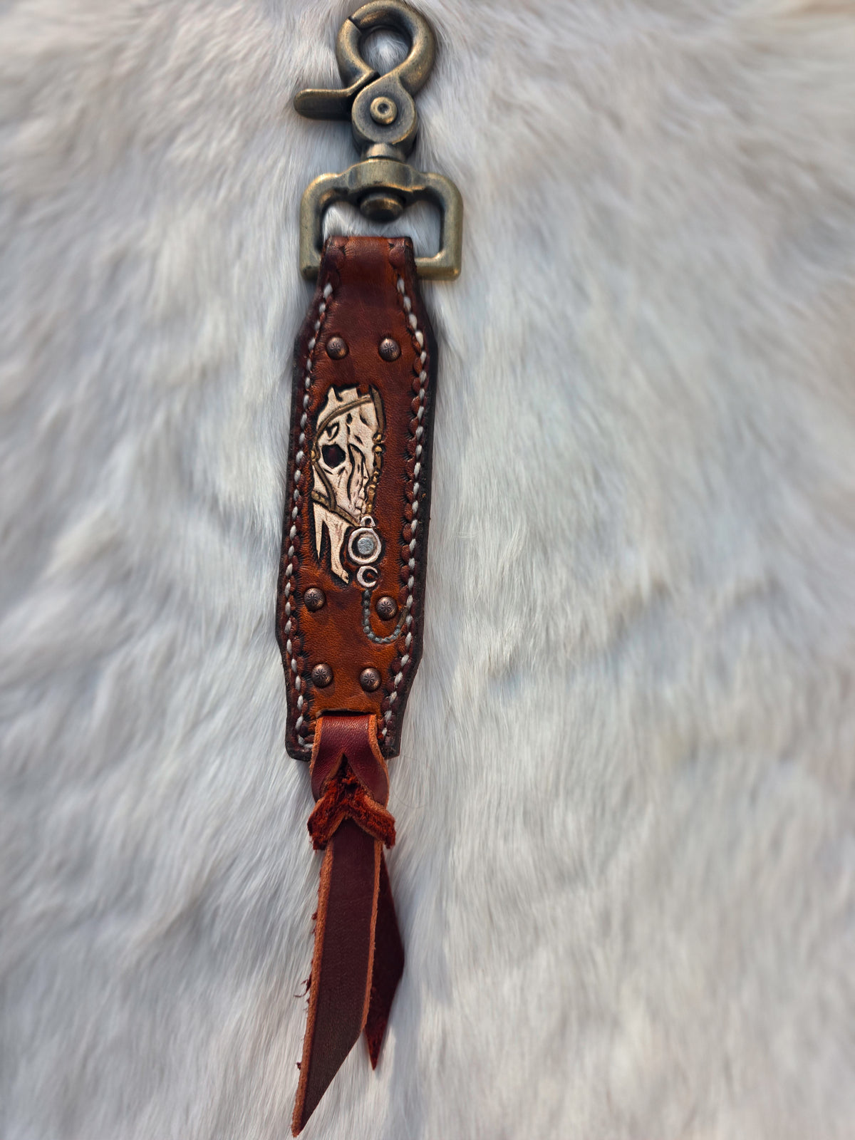 Horse Skull keychain (spade bit)