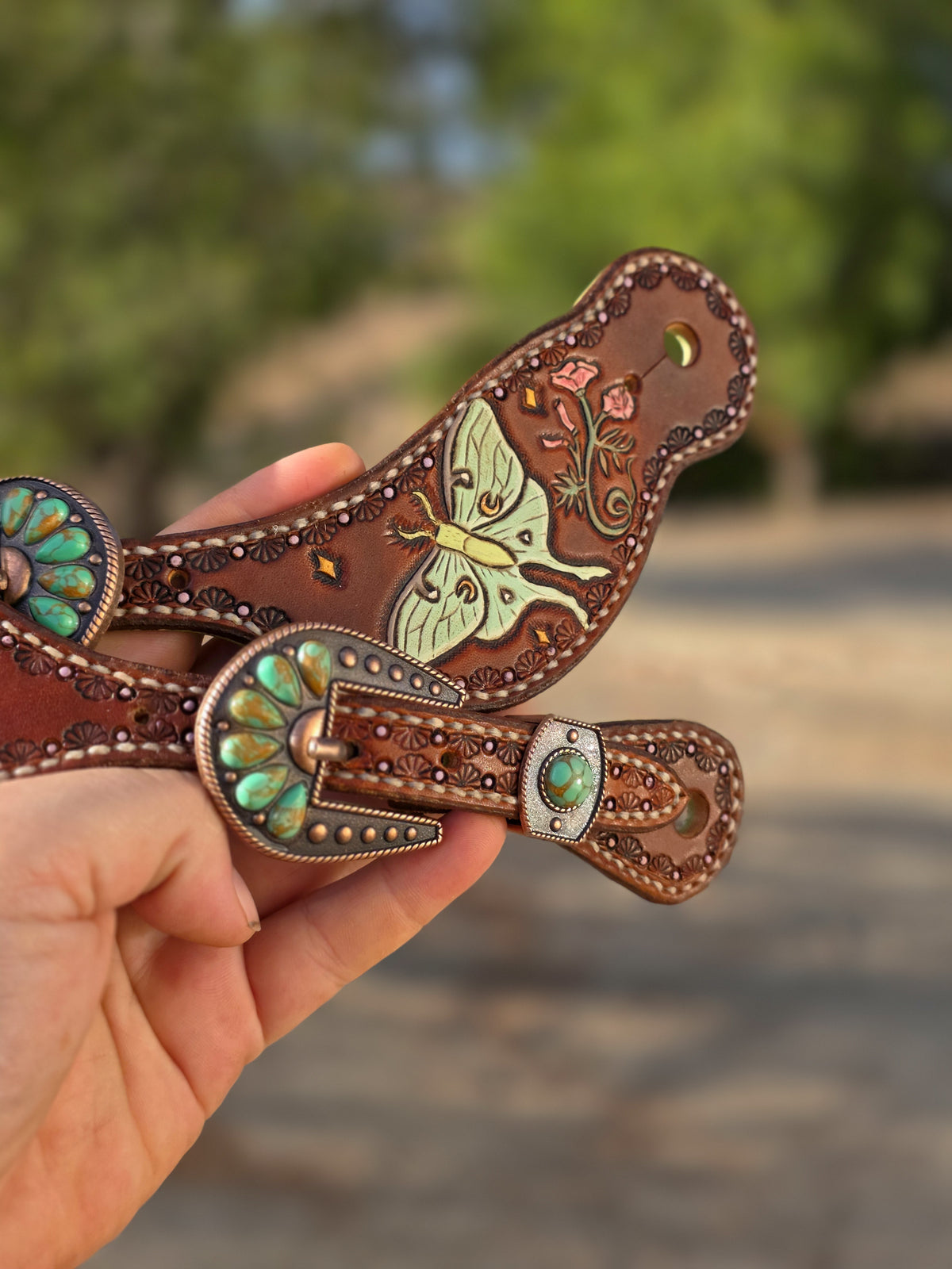 Luna Moth spur straps