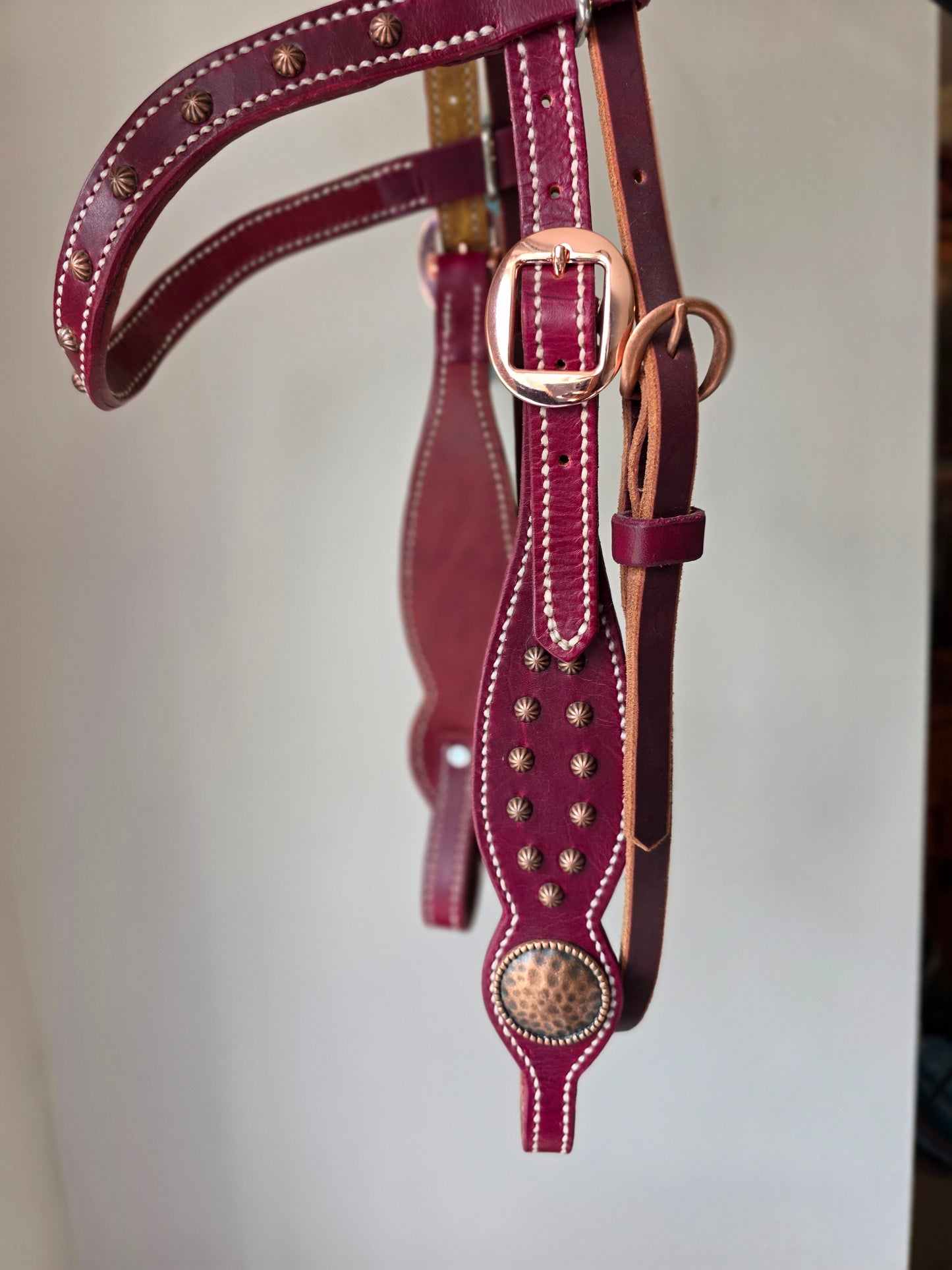 U-brow headstall - Wine