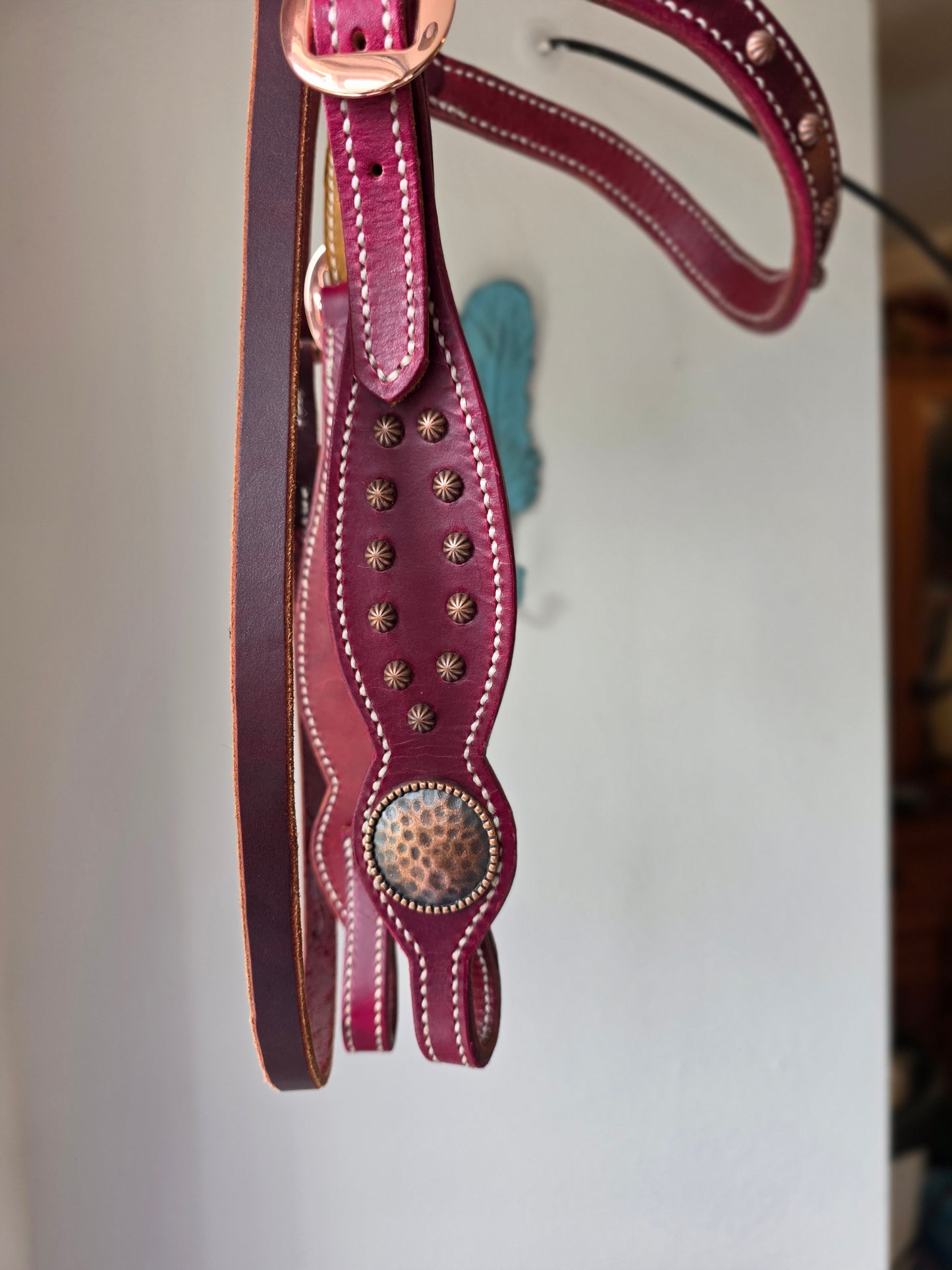 U-brow headstall - Wine