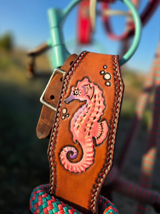 Pink Seahorse Mecate set