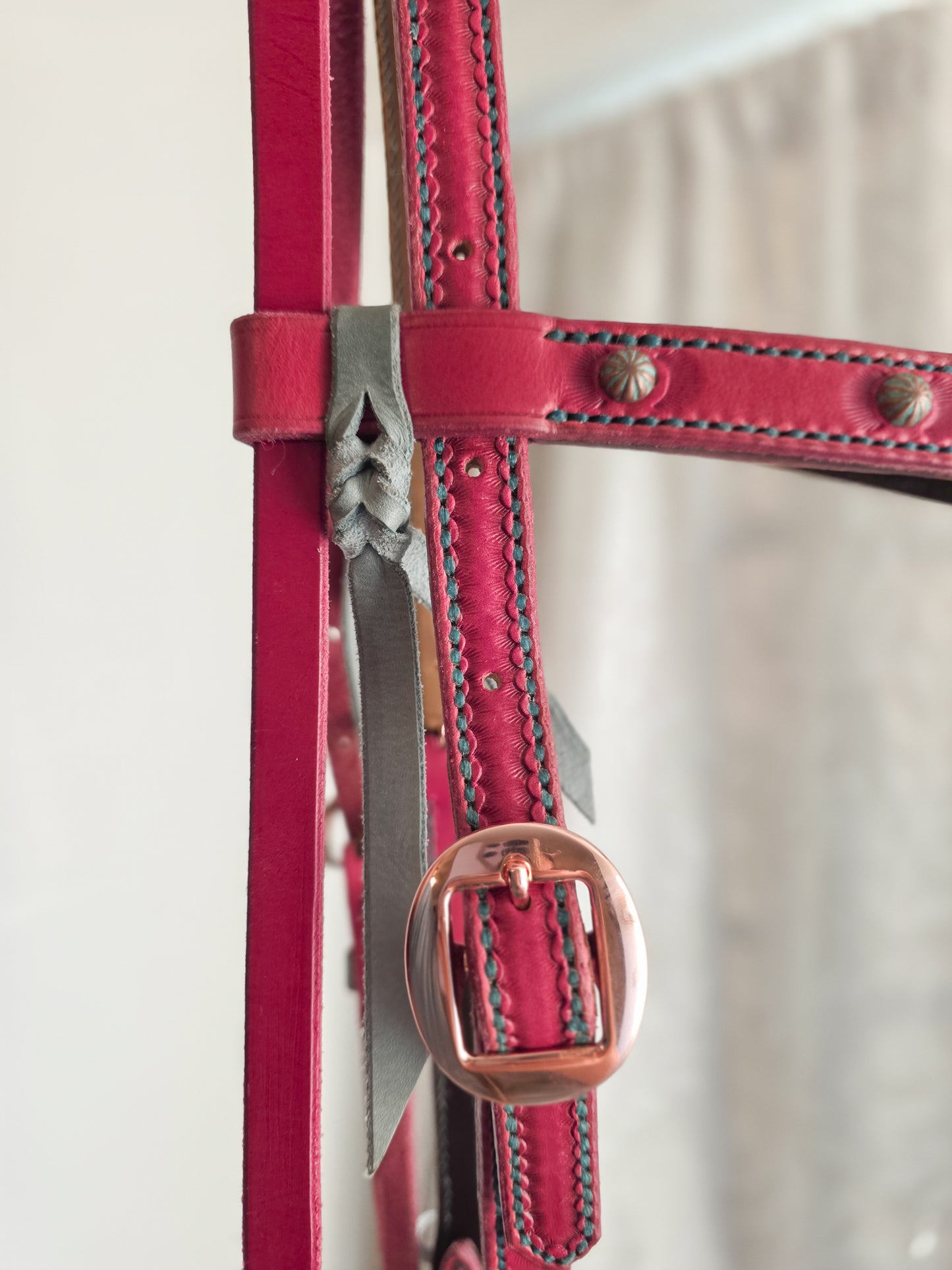 Pink and Turquoise Headstall
