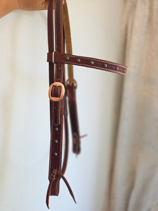 Brown & Turquoise Headstall