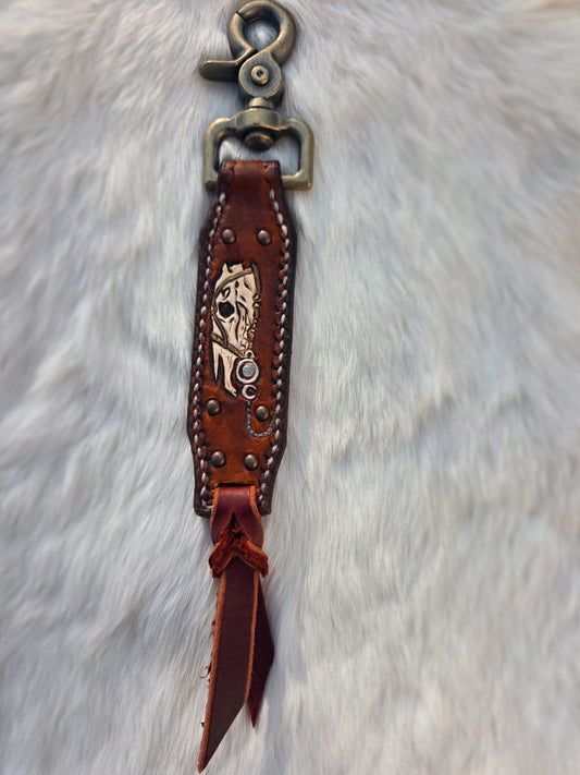 Horse Skull keychain (spade bit)