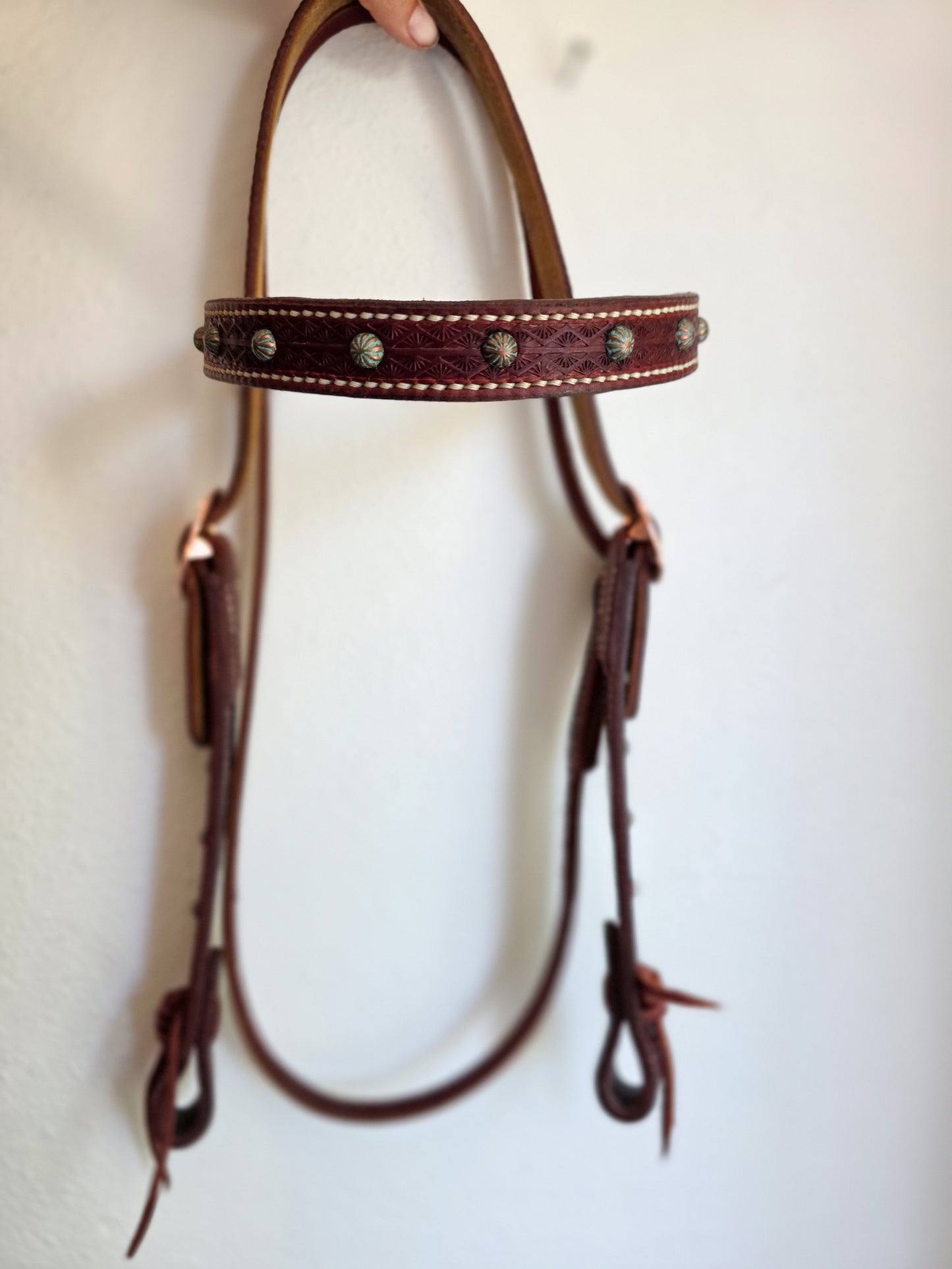 Brown & Turquoise Headstall