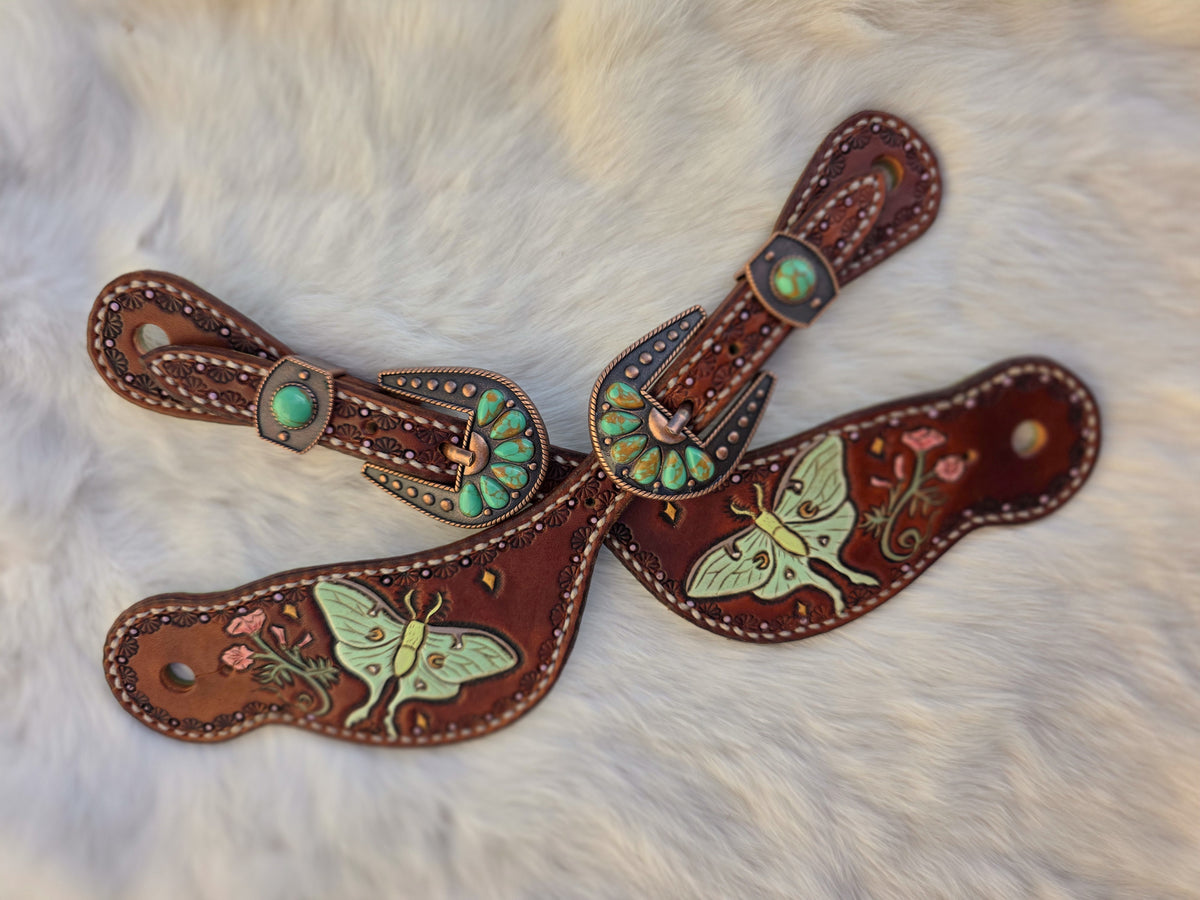 Luna Moth spur straps