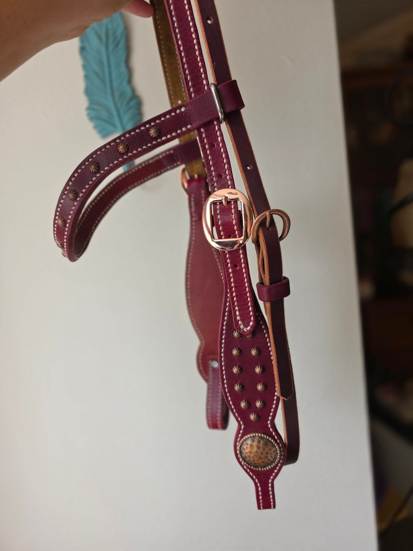 U-brow headstall - Wine